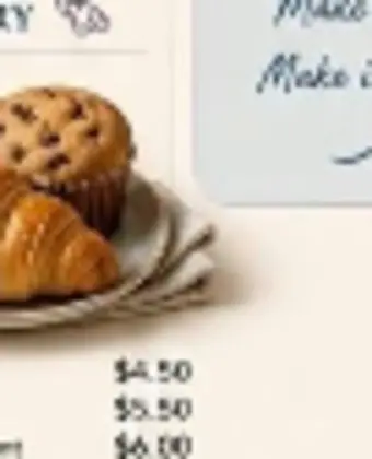 Croissants, a cookie, and a muffin